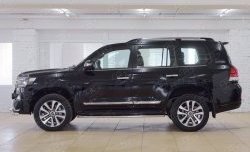 14 899 р. Защита порогов из круглой трубы диаметром 42 мм SLITKOFF  Toyota Land Cruiser  200 (2015-2021) 2-ой рестайлинг  с доставкой в г. Кемерово. Увеличить фотографию 2