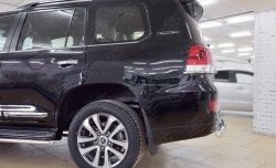 16 349 р. Защита заднего бампера (Ø76 мм дуга, нержавейка) SLITKOFF  Toyota Land Cruiser  200 (2015-2021) 2-ой рестайлинг  с доставкой в г. Кемерово. Увеличить фотографию 4