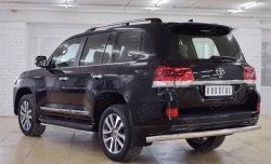 14 299 р. Защита заднего бампера (Ø76 мм, нержавейка) SLITKOFF  Toyota Land Cruiser  200 (2015-2021) 2-ой рестайлинг  с доставкой в г. Кемерово. Увеличить фотографию 3