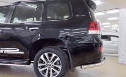 14 299 р. Защита заднего бампера (Ø76 мм, нержавейка) SLITKOFF  Toyota Land Cruiser  200 (2015-2021) 2-ой рестайлинг  с доставкой в г. Кемерово. Увеличить фотографию 4