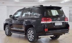 13 749 р. Защита заднего бампера (Ø76 мм уголки, нержавейка) SLITKOFF  Toyota Land Cruiser  200 (2015-2021) 2-ой рестайлинг  с доставкой в г. Кемерово. Увеличить фотографию 2