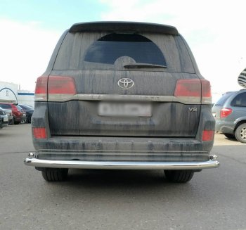Тройная защита заднего бампера SLITKOFF из труб диаметром 76 и 42 мм SLITKOFF Toyota Land Cruiser  200 (2015-2021) 2-ой рестайлинг