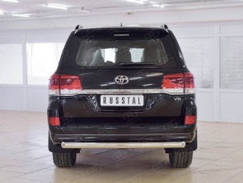 Защита заднего бампера (Ø76 мм, нержавейка) SLITKOFF Toyota Land Cruiser  200 (2015-2021) 2-ой рестайлинг