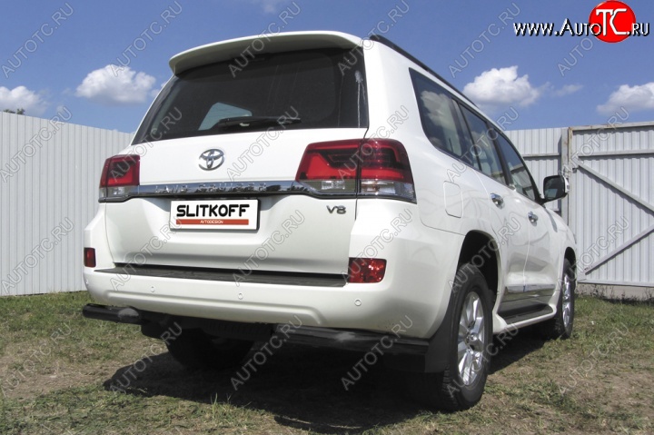 9 999 р. Уголки d76  Toyota Land Cruiser  200 (2015-2021) 2-ой рестайлинг (Цвет: серебристый)  с доставкой в г. Кемерово