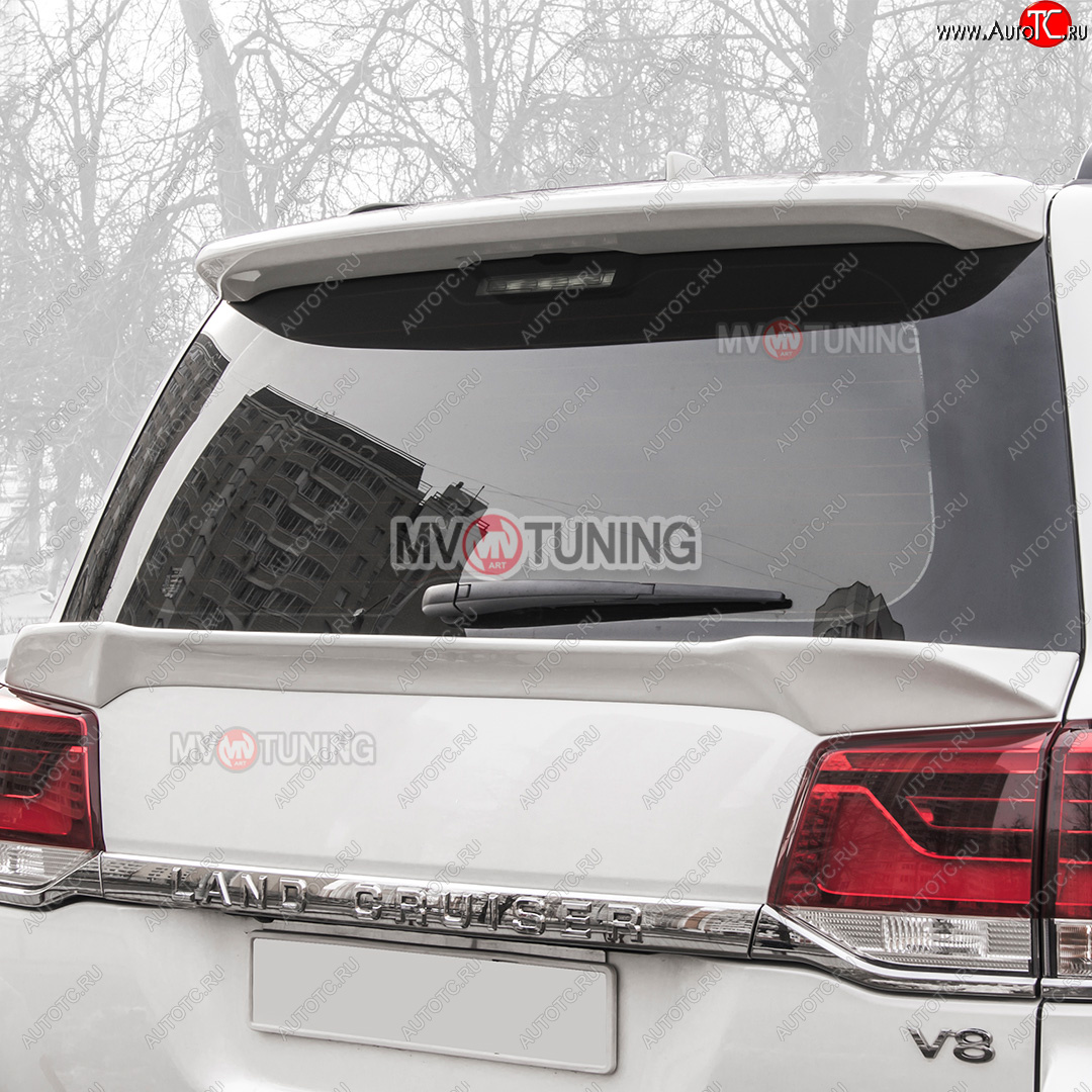 8 399 р. Спойлер под стекло MV-Tuning  Toyota Land Cruiser  200 (2015-2021) 2-ой рестайлинг (Неокрашенный)  с доставкой в г. Кемерово