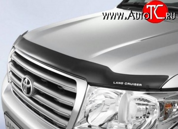 3 689 р. Дефлектор капота NovLine (с логотипом) Toyota Land Cruiser 200 дорестайлинг (2007-2012)  с доставкой в г. Кемерово