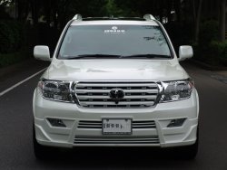 11 949 р. Накладка на передний бампер BRANEW Toyota Land Cruiser 200 дорестайлинг (2007-2012) (Неокрашенная)  с доставкой в г. Кемерово. Увеличить фотографию 3