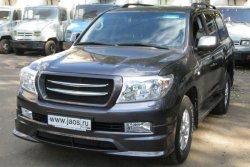 16 649 р. Накладка на передний бампер JAOS Toyota Land Cruiser 200 дорестайлинг (2007-2012) (Неокрашенная)  с доставкой в г. Кемерово. Увеличить фотографию 2