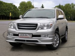 16 649 р. Накладка на передний бампер JAOS Toyota Land Cruiser 200 дорестайлинг (2007-2012) (Неокрашенная)  с доставкой в г. Кемерово. Увеличить фотографию 4