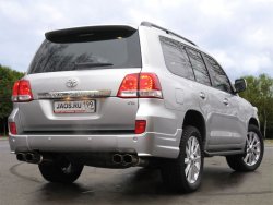 14 099 р. Накладка на задний бампер Jaos Toyota Land Cruiser 200 дорестайлинг (2007-2012) (Неокрашенная)  с доставкой в г. Кемерово. Увеличить фотографию 2