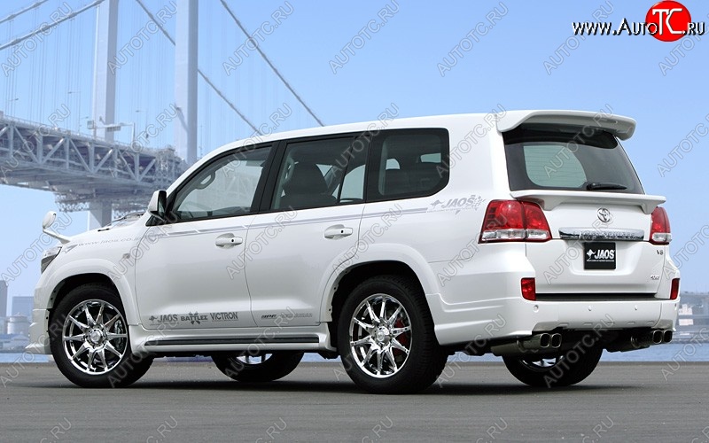 14 099 р. Накладка на задний бампер Jaos Toyota Land Cruiser 200 дорестайлинг (2007-2012) (Неокрашенная)  с доставкой в г. Кемерово