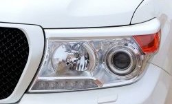 2 299 р. Реснички на фары Style  Toyota Land Cruiser  200 (2007-2012) дорестайлинг (Неокрашенные)  с доставкой в г. Кемерово. Увеличить фотографию 2