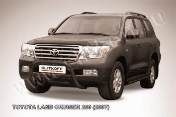 20 599 р. Кенгурятник d76 низкий мини  Toyota Land Cruiser  200 (2007-2012) дорестайлинг (Цвет: серебристый)  с доставкой в г. Кемерово. Увеличить фотографию 1