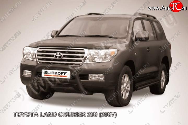 24 999 р. Кенгурятник d76 низкий  Toyota Land Cruiser  200 (2007-2012) дорестайлинг (Цвет: серебристый)  с доставкой в г. Кемерово