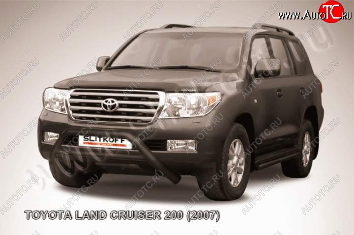 16 799 р. Кенгурятник d76 низкий широкий с перемычкой Toyota Land Cruiser 200 дорестайлинг (2007-2012) (Цвет: серебристый)  с доставкой в г. Кемерово