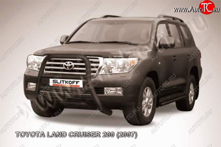 38 999 р. Кенгурятник d76 высокий  Toyota Land Cruiser  200 (2007-2012) дорестайлинг (Цвет: серебристый)  с доставкой в г. Кемерово