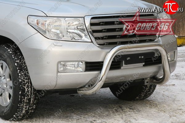 28 979 р. Защита переднего бампера Souz-96 (d76)  Toyota Land Cruiser  200 (2007-2012) дорестайлинг  с доставкой в г. Кемерово