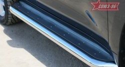 42 749 р. Защита порогов с листом Souz-96 (d60) v1.  Toyota Land Cruiser  200 (2007-2012) дорестайлинг  с доставкой в г. Кемерово. Увеличить фотографию 2