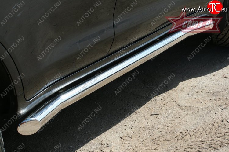 22 607 р. Защита порогов с подгибами Souz-96 (d76)  Toyota Land Cruiser  200 (2007-2012) дорестайлинг  с доставкой в г. Кемерово