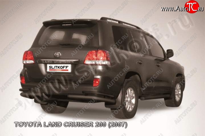11 999 р. Уголки d76+d42 двойные  Toyota Land Cruiser  200 (2007-2012) дорестайлинг (Цвет: серебристый)  с доставкой в г. Кемерово