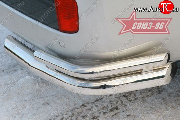 22 769 р. Защита заднего бампера Souz-96 (d76/42)  Toyota Land Cruiser  200 (2007-2012) дорестайлинг  с доставкой в г. Кемерово