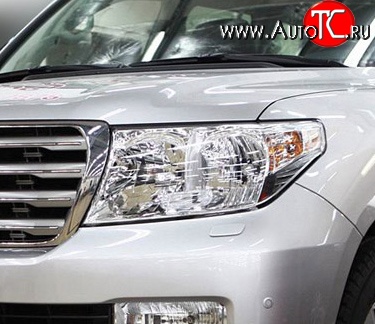 1 268 р. Прозрачная защита передних фар Novline Toyota Land Cruiser 200 дорестайлинг (2007-2012)  с доставкой в г. Кемерово