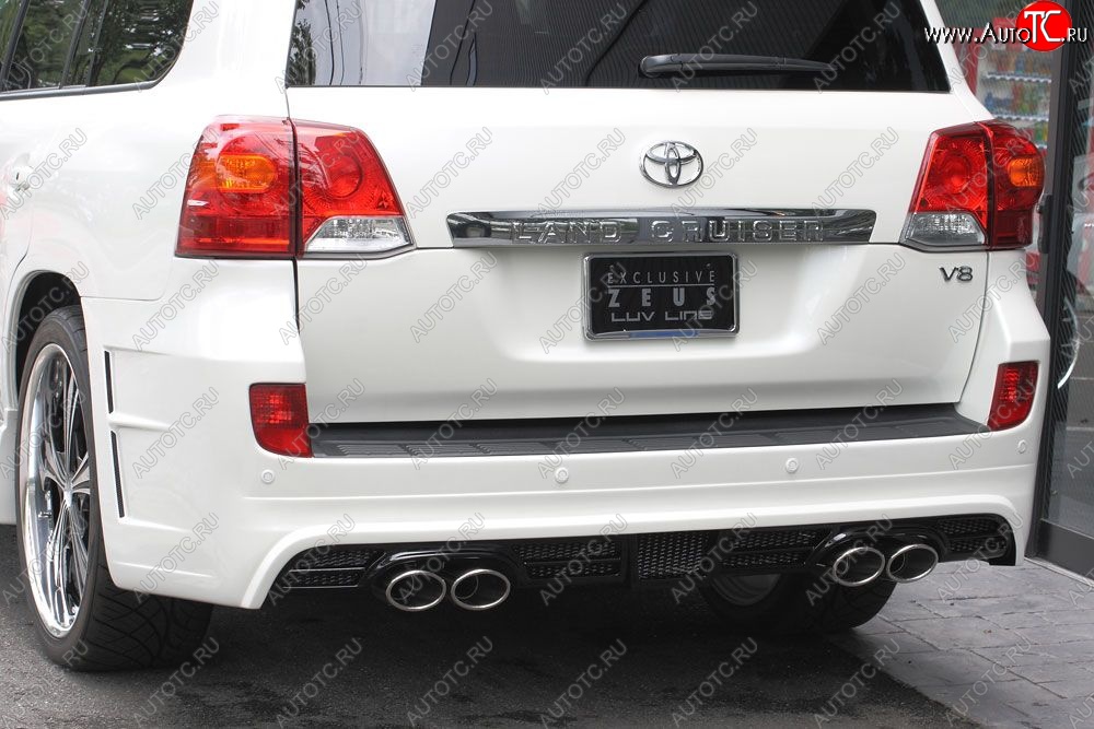 26 249 р. Задний бампер MzSpeed ZEUS LUV LINE Toyota Land Cruiser 200 дорестайлинг (2007-2012) (Неокрашенный)  с доставкой в г. Кемерово