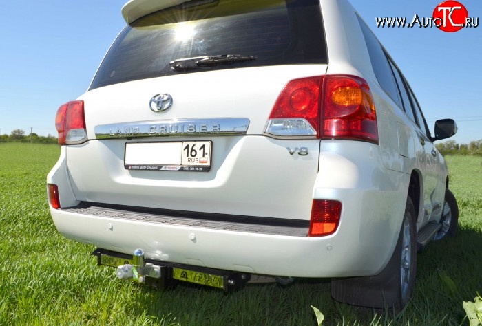 65 999 р. Фаркоп Лидер Плюс (c нерж. пластиной)  Toyota Land Cruiser  200 (2007-2012) дорестайлинг (Без электропакета)  с доставкой в г. Кемерово