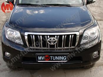 1 599 р. Реснички на фары JAOS  Toyota Land Cruiser Prado  J150 (2009-2013) дорестайлинг (Неокрашенные)  с доставкой в г. Кемерово. Увеличить фотографию 4