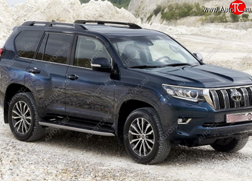 11 799 р. Рейлинги WINBO  Toyota Land Cruiser Prado  J150 (2009-2020) дорестайлинг, 1-ый рестайлинг, 2-ой рестайлинг (Черный)  с доставкой в г. Кемерово