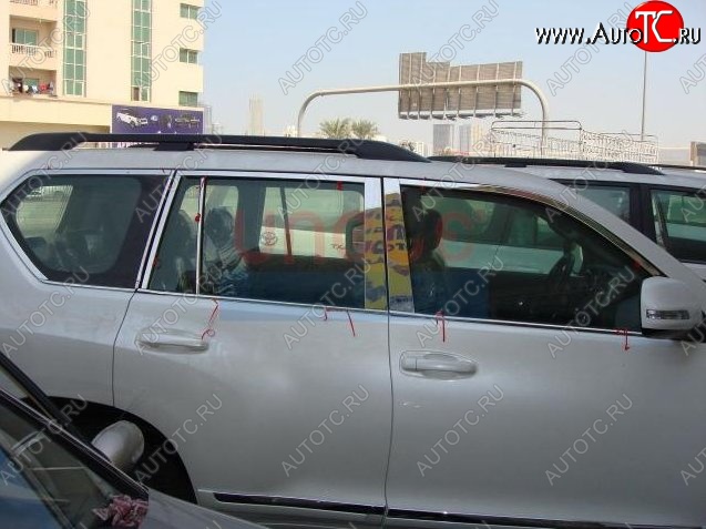 21 599 р. Накладки на стойки дверей СТ Toyota Land Cruiser Prado J150 дорестайлинг (2009-2013) (Неокрашенные)  с доставкой в г. Кемерово