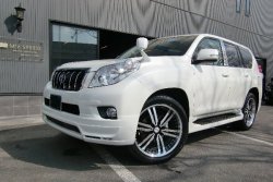12 799 р. Накладка на передний бампер Mz SPEED Toyota Land Cruiser Prado J150 дорестайлинг (2009-2013) (Неокрашенная)  с доставкой в г. Кемерово. Увеличить фотографию 2
