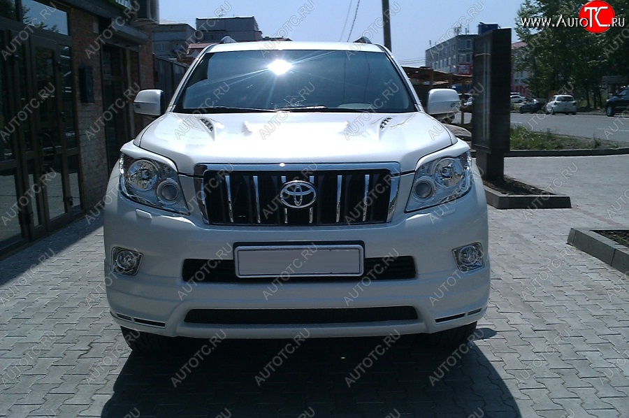 12 799 р. Накладка на передний бампер Mz SPEED Toyota Land Cruiser Prado J150 дорестайлинг (2009-2013) (Неокрашенная)  с доставкой в г. Кемерово