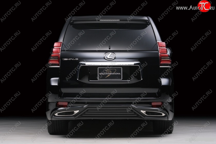 15 349 р. Накладка на задний бампер WALD BLACK BISON Toyota Land Cruiser Prado J150 дорестайлинг (2009-2013) (Неокрашенная)  с доставкой в г. Кемерово
