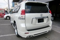 11 949 р. Накладка на задний бампер Mz SPEED Toyota Land Cruiser Prado J150 дорестайлинг (2009-2013) (Неокрашенная)  с доставкой в г. Кемерово. Увеличить фотографию 2