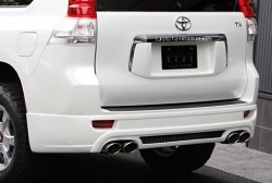 11 949 р. Накладка на задний бампер Mz SPEED Toyota Land Cruiser Prado J150 дорестайлинг (2009-2013) (Неокрашенная)  с доставкой в г. Кемерово. Увеличить фотографию 3