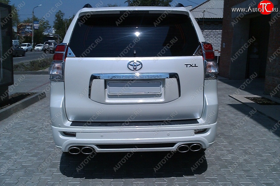 11 949 р. Накладка на задний бампер Mz SPEED Toyota Land Cruiser Prado J150 дорестайлинг (2009-2013) (Неокрашенная)  с доставкой в г. Кемерово
