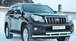 24 649 р. Защита переднего бампера (2 трубыØ63 мм, нержавейка) SLITKOFF  Toyota Land Cruiser Prado  J150 (2009-2013) дорестайлинг  с доставкой в г. Кемерово. Увеличить фотографию 4