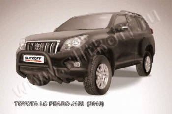 27 999 р. Кенгурятник d76 низкий  Toyota Land Cruiser Prado  J150 (2009-2013) дорестайлинг (Цвет: серебристый)  с доставкой в г. Кемерово. Увеличить фотографию 1