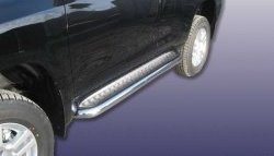24 399 р. Широкая защита порогов Slitkoff Toyota Land Cruiser Prado J150 дорестайлинг (2009-2013) (Цвет: нержавеющая полированная сталь)  с доставкой в г. Кемерово. Увеличить фотографию 1