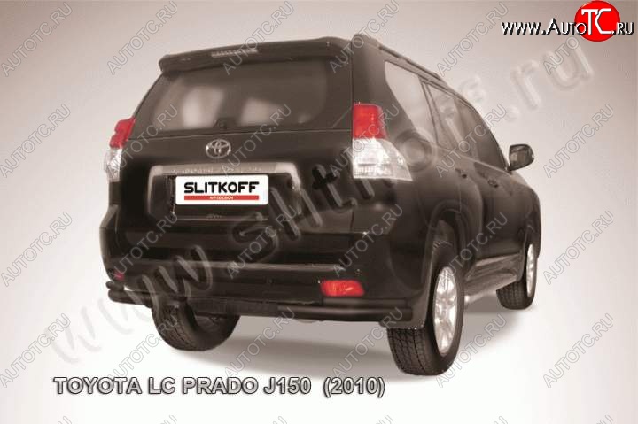 11 599 р. Уголки d76+d42 двойные  Toyota Land Cruiser Prado  J150 (2009-2013) дорестайлинг (Цвет: серебристый)  с доставкой в г. Кемерово