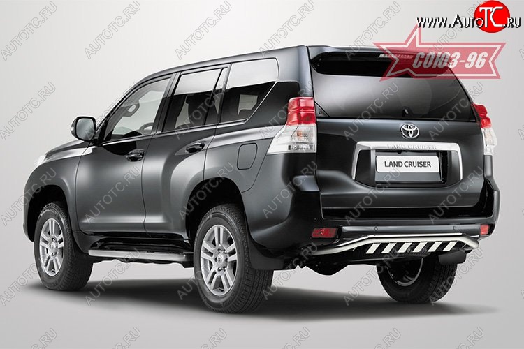 27 269 р. Защита заднего бампера Souz-96 (d60 с профилем)  Toyota Land Cruiser Prado  J150 (2009-2013) дорестайлинг  с доставкой в г. Кемерово