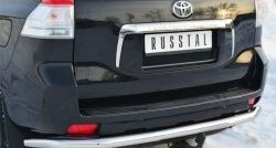 19 599 р. Одинарная защита заднего бампера из трубы диаметром 63 мм SLITKOFF  Toyota Land Cruiser Prado  J150 (2009-2013) дорестайлинг  с доставкой в г. Кемерово. Увеличить фотографию 2