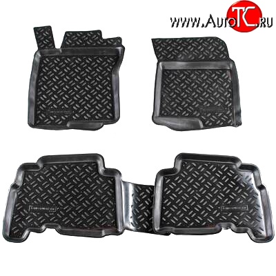 1 349 р. Комплект ковриков в салон Aileron 4 шт. (полиуретан)  Toyota Land Cruiser Prado  J150 (2009-2013) дорестайлинг  с доставкой в г. Кемерово