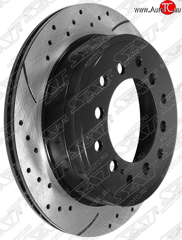 8 299 р. Комплект тормозных дисков SAT (перфорированые, задние, d 312) Toyota Land Cruiser Prado J150 дорестайлинг (2009-2013)  с доставкой в г. Кемерово