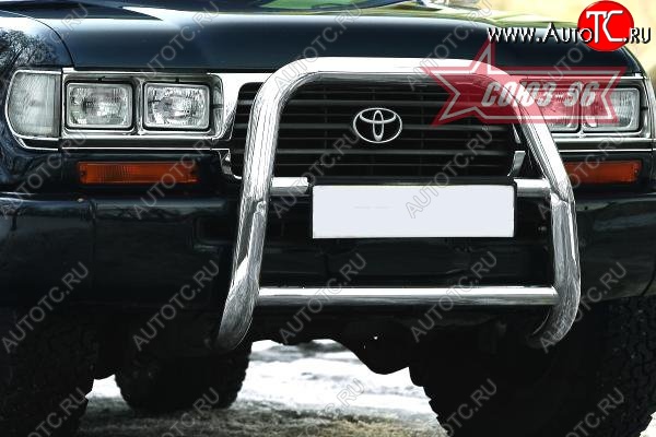 21 329 р. Защита переднего бампера под штатную лебедку Souz-96 (d76) Toyota Land Cruiser 80 (1989-1997)  с доставкой в г. Кемерово