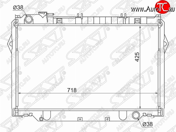 14 249 р. Радиатор двигателя SAT Toyota Land Cruiser 80 (1989-1997)  с доставкой в г. Кемерово