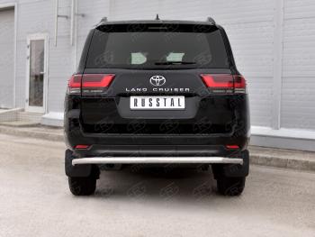 19 799 р. Защита заднего бампера SLITKOFF (Ø63 мм, нержавейка)  Toyota Land Cruiser  J300 (2021-2025) дорестайлинг  с доставкой в г. Кемерово. Увеличить фотографию 2