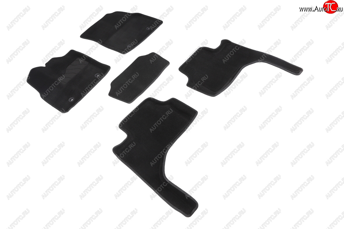 6 199 р. Коврики в салон SEINTEX 3D ВОРС (комплект)  Toyota Land Cruiser  J300 (2021-2025) дорестайлинг (Цвет: черный)  с доставкой в г. Кемерово