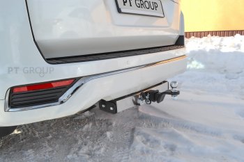 16 519 р. Фаркоп Petroil Tuning (съемный квадрат)  Toyota Land Cruiser  J300 (2021-2025) дорестайлинг (с нержавеющей накладкой)  с доставкой в г. Кемерово. Увеличить фотографию 5